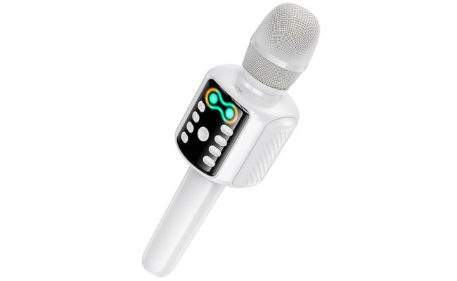 HOCO L24 Karaoke Bluetooth Microphone with Speaker- White